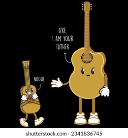 Uke i am your father ukulele guitar t-shirt design