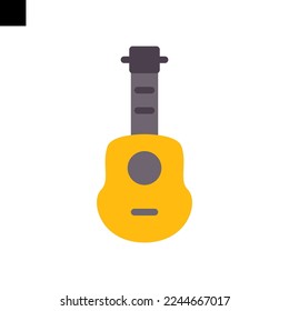 ukelele icon logo flat style vector