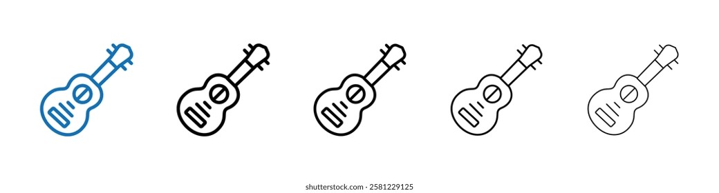 Ukelele icon Outline vector logo for web ui