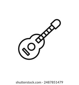 Ukelele logo sign vector outline