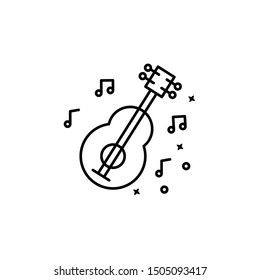 Ukelele music instrument icon. Element of Hawaii icon