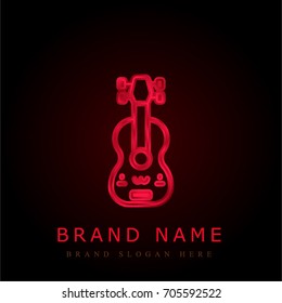Ukelele red chromium metallic logo