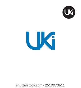 Diseño de monograma de letra de logotipo UKI