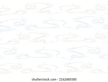 Ukiyo-e touch image of the whirling tides illustration.It is vector data that is easy to edit.