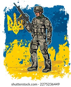 (ukr. Слава Україні, Героям Слава - Glory to Ukraine, Glory to Heroes)
ukraine soldiers,  grunge vintage design t shirts