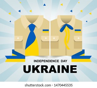 Ukrain independence day background vector EPS.10
