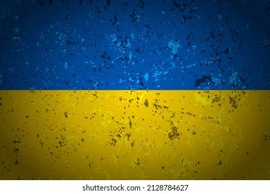 UkrainaFlag Rustic Grunge Dirty Texture Background Vector