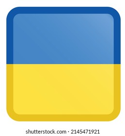 ukraine the 3D Square Ukrainian flag vector