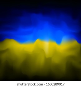 Ukraine abstract flag background for creative design. Graphic abstract dark background. Ukrainian flag color texture. Nation patriotic template. Ukrainian vector banner design