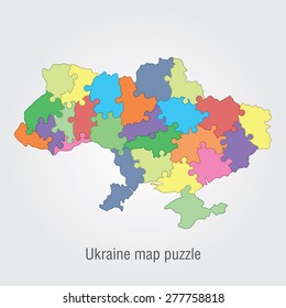 Ukraine administrative map puzzle