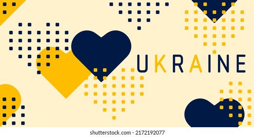 Ukraine. Ukraine banner for national day with abstract design. Vector illustration.