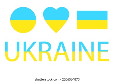 Ukraine banner, symbol, icon, button. Vector illustration. Stock image. 