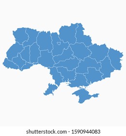 Ukraine Blue Map On White Background Ukraine Modern Icon Map Ukraine Simple Vector illustration EPS10
