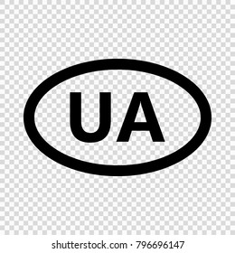 Ukraine code symbol. short country name. Domain name