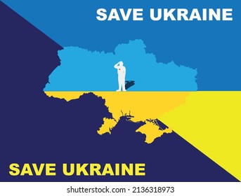 Ukraine colorful naturalistic flag and background