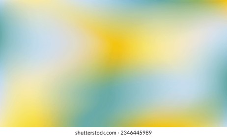 Ukraine colors vibe banner. Blue azure yellow calming blur gradient foggy wallpaper fon. Abstract turquoise pastel lemon aquamarine background print. Mockup poster, social media, advertisement cover.