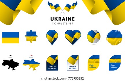 Ukraine complete set. Vector illustration.