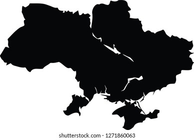 UKRAINE COUNTRY  MAP VECTOR STATE ZONE DISTRICT REGION