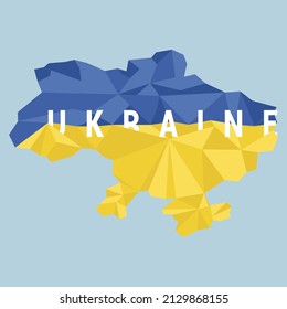 ukraine country vector design with flag colors modern 3d style