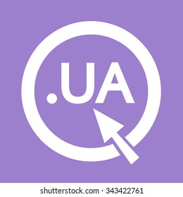 Ukraine Domain dot UA sign icon Illustration