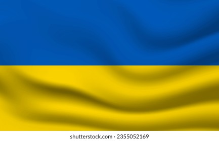 Ukraine flag 3d waving banner background