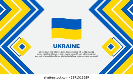 Ukraine Flag Abstract Background Design Template. Ukraine Independence Day Banner Wallpaper Vector Illustration. Ukraine Design