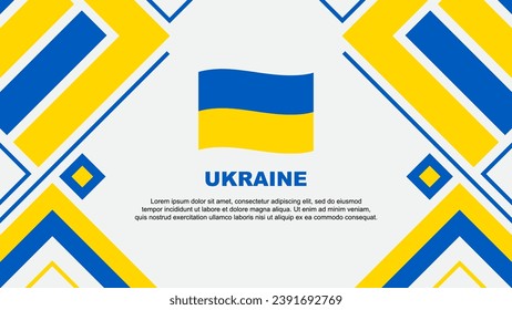 Ukraine Flagge abstrakte Hintergrunddesign-Vorlage. Ukraine Unabhängigkeitstag Banner-Wallpaper Vektorgrafik. Ukraine-Flagge