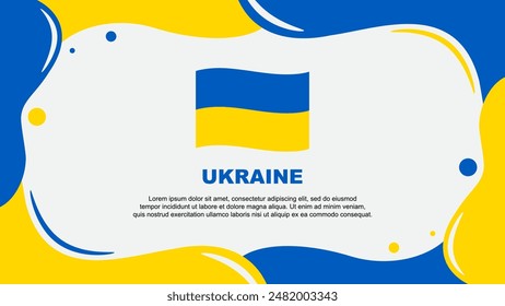 Ukraine Flag Abstract Background Flat Design Template. Ukraine Independence Day Banner Wallpaper Vector Illustration. Ukraine Banner