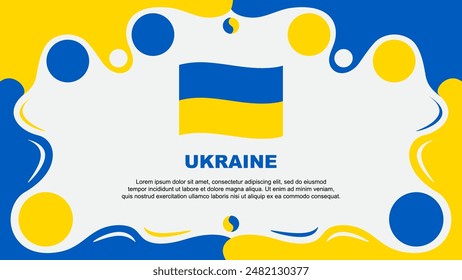 Ukraine Flag Abstrakten Hintergrund Flat Design Vorlage. Ukraine Unabhängigkeitstag Banner Bildschirmhintergrund Vektorillustration. Ukraine