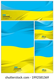 Ukraine flag abstract colors background. Collection banner design. brochure vector illustration.