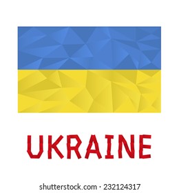 Ukraine flag. Abstract polygonal creative vector illustration.