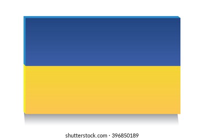 Ukraine flag as art object.Vector illustration.