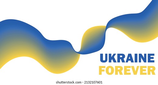 Ukraine flag background. Ukraine Forever concept banner. Abstract yellow and blue background. Vector EPS 10