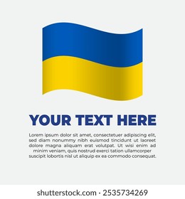 Ukraine Flag Banner Background Template
