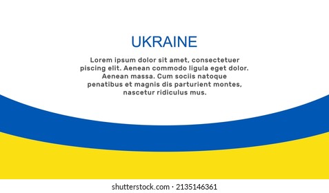 Ukraine flag banner template. Ukraine flag with modern style  vector illustration. News banner with place for text
