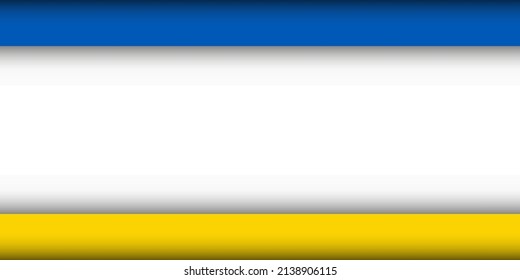 Ukraine flag blue and yellow line background template. Peace nation sign banner.