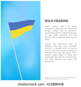 Ukraine flag Brochure - Vector Flyer Cover Page Design