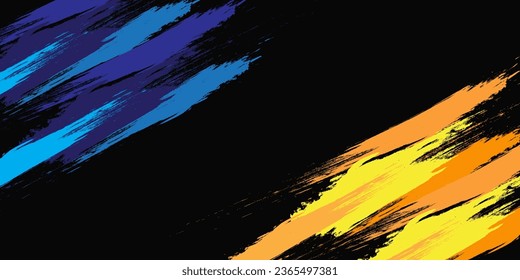 Ukraine Flag with Brush Concept. Happy Ukraine Independence Day. Flag of Ukraine in Grunge Style