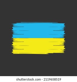 Bandera de Ucrania con fondo de pincel