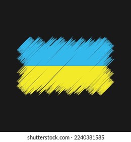 Ukraine Flag Brush Vector Illustration