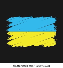 Ukraine Flag Brush Vector Illustration