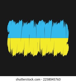 Ukraine Flag Brush Vector Illustration
