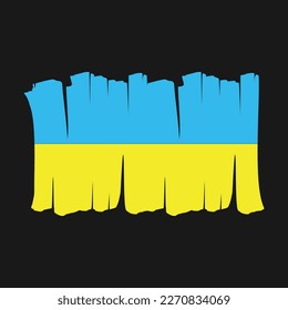 Ukraine Flag Brush Vector Illustration