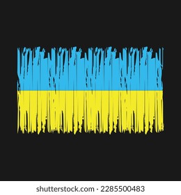 Ukrainische Flagge - Vektorgrafik mit Pinsel
