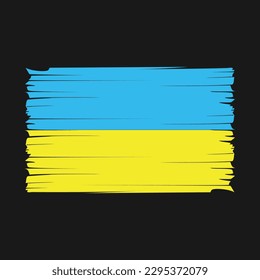 Ukraine Flag Brush Vector Illustration