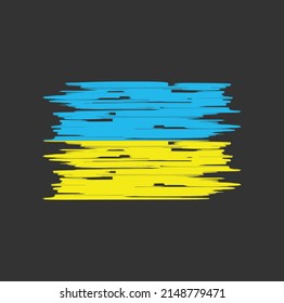 Ukraine Flag Brush Vector. National Flag