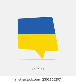 Ukraine flag bubble chat icon