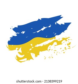 Ukraine Flag Farbe Textur Effekt. Vektorgrafik 10 eps