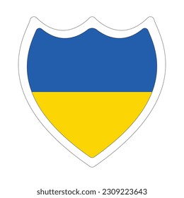 Ukraine-Flagge in Gestaltungsform 