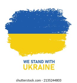 Ukraine flag design. Stand with Ukraine. The message for war in Ukraine.